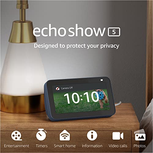 Pantalla inteligente HD Alexa y cámara de 2 MP - Echo Show 5  (2da generación, edición 2021)