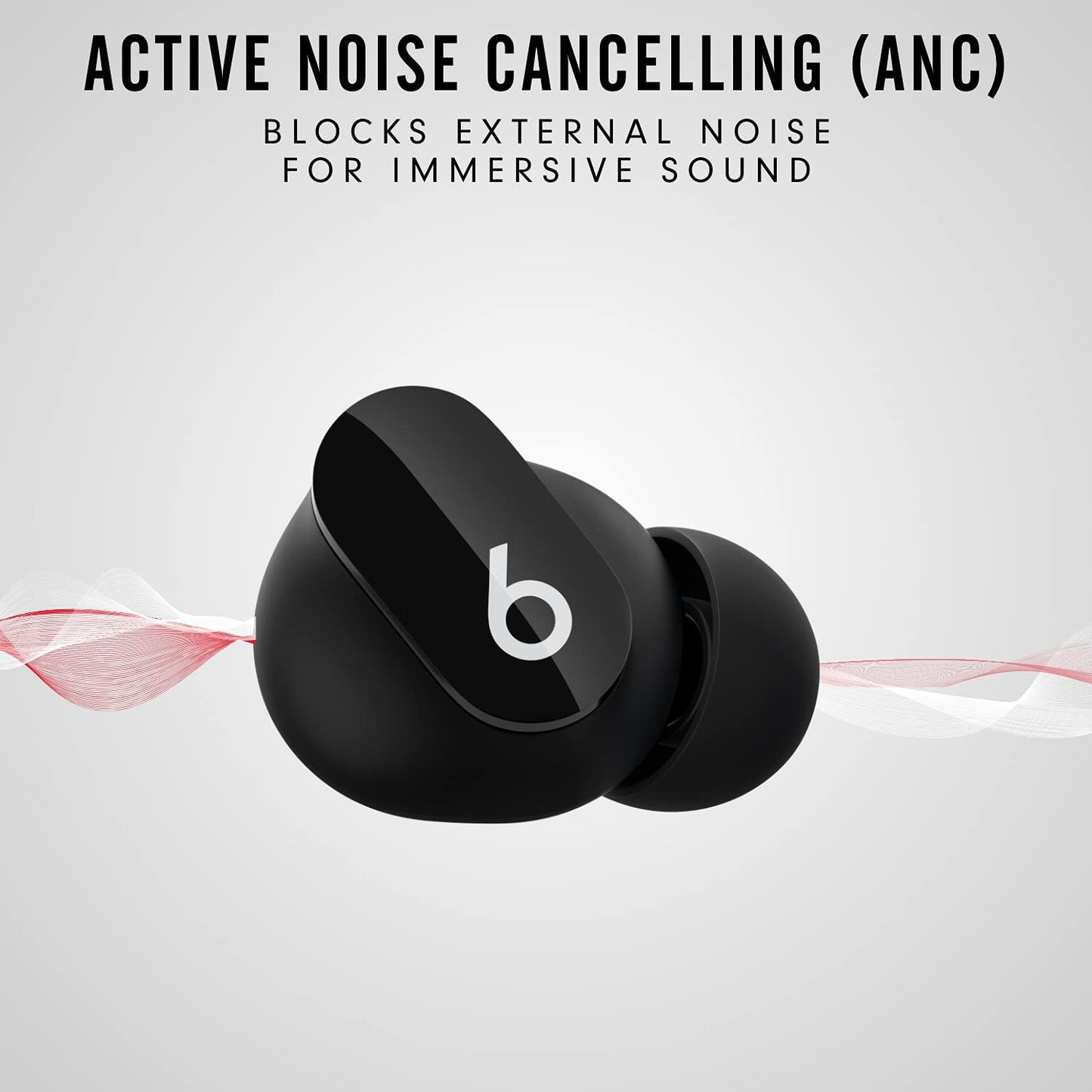 New Beats Studio Buds, auriculares inalámbricos con cancelación de ruido. Color Negro