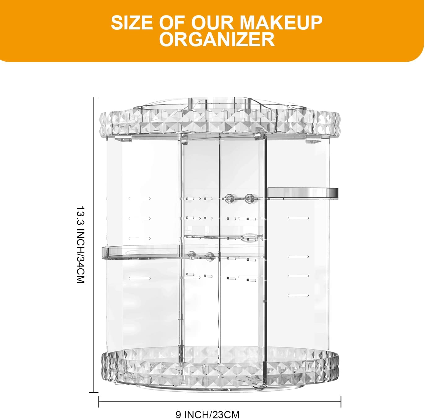 MISERWE Organizador de maquillaje giratorio de 360 grados, 7 capas ajustables