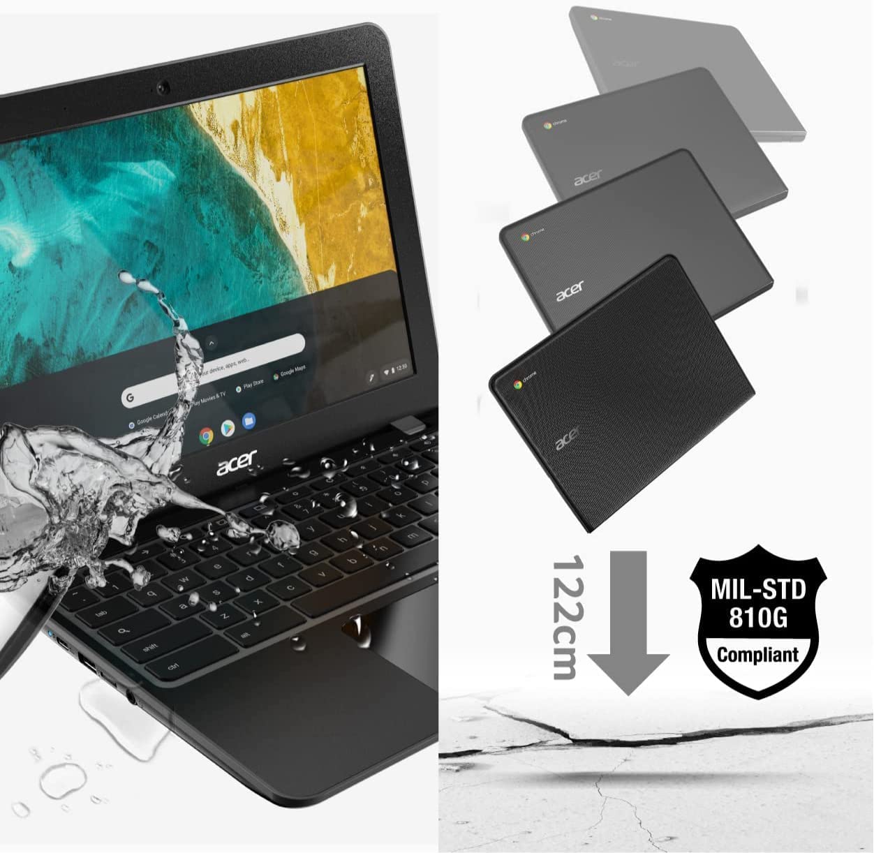 Acer Laptop insignia Chromebook HD+ de 12 pulgadas, Intel Celeron N4020 hasta 2.8 GHz, 4 GB LPDDR4, 32 GB eMMC