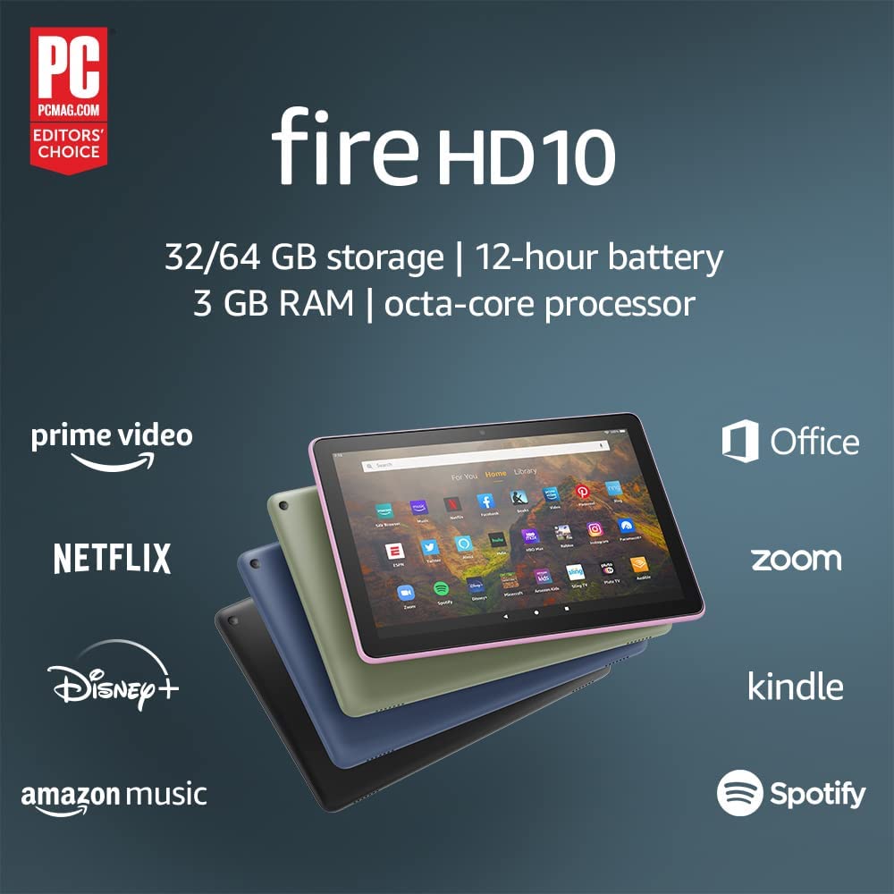 Tableta Amazon Fire HD 10, pantalla de 10.1 pulgadas, 1080p Full HD(2021