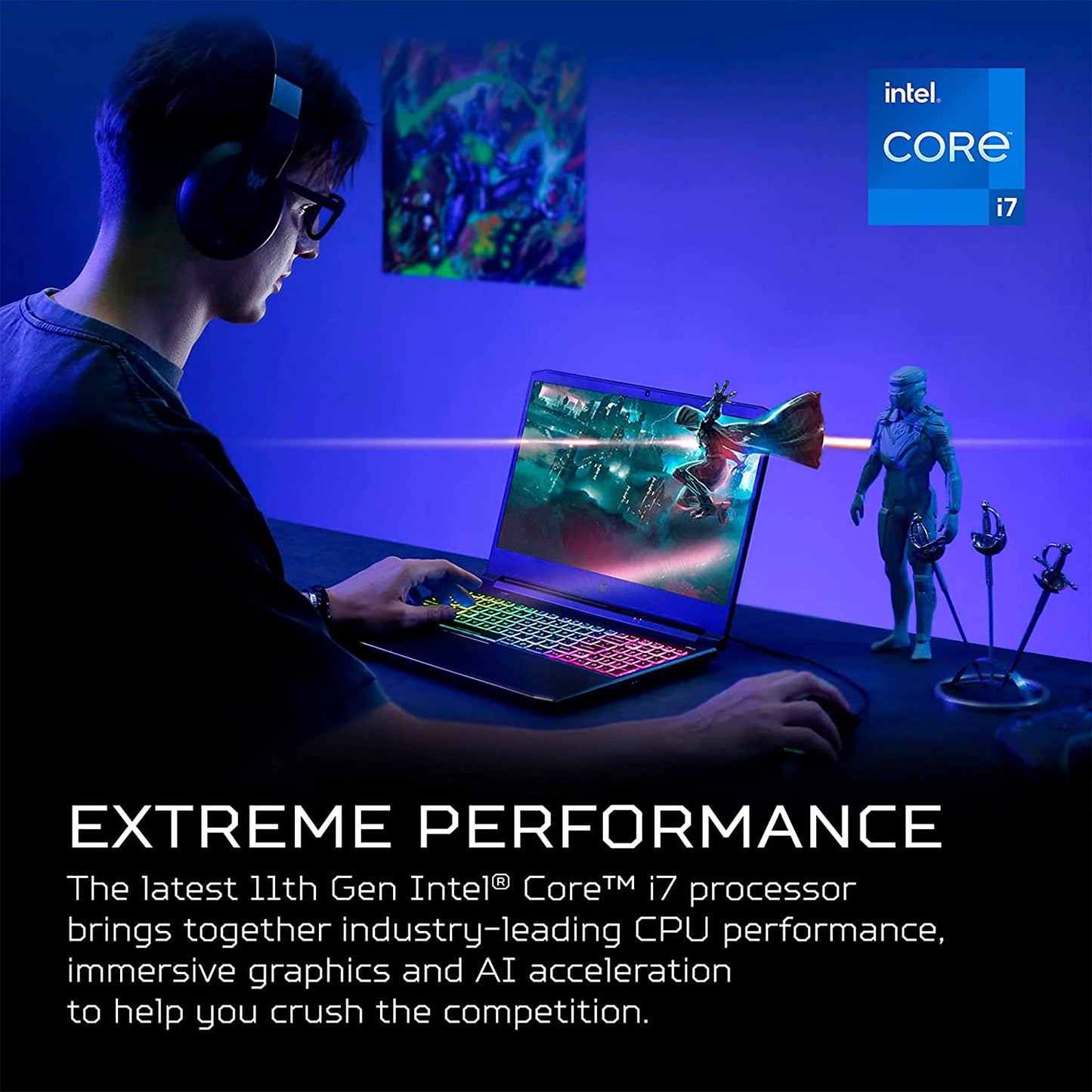 Acer Predator Helios 300 PH315-54-760S laptop con Intel i7-11800H, NVIDIA GeForce RTX 3060, 16GB DDR4, SSD 512GB, Teclado RGB