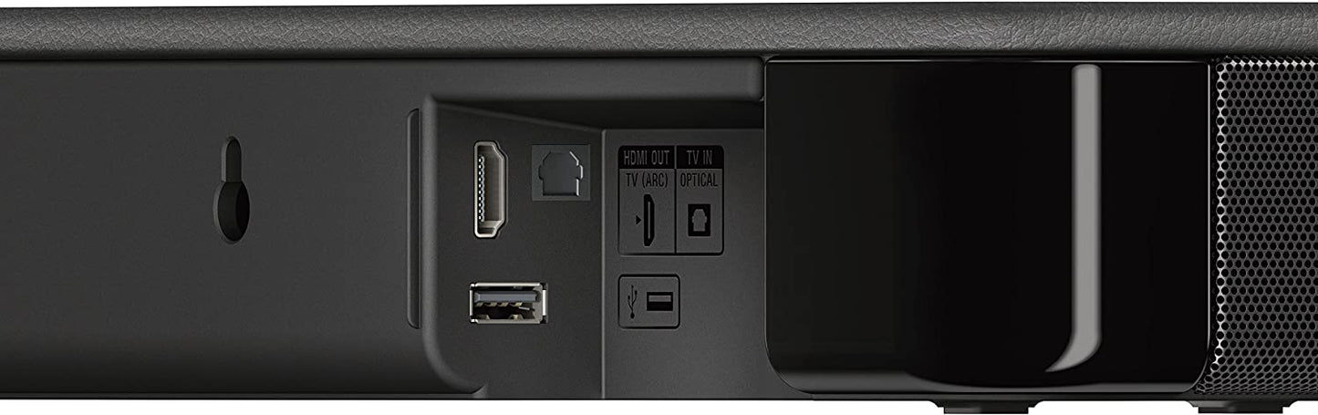Sony Barra de sonido S100F de 2.0 canales con altavoz de reflejo de graves, tweeter integrado y Bluetooth